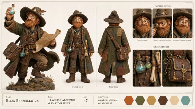 Medieval Alchemist Character Sheet